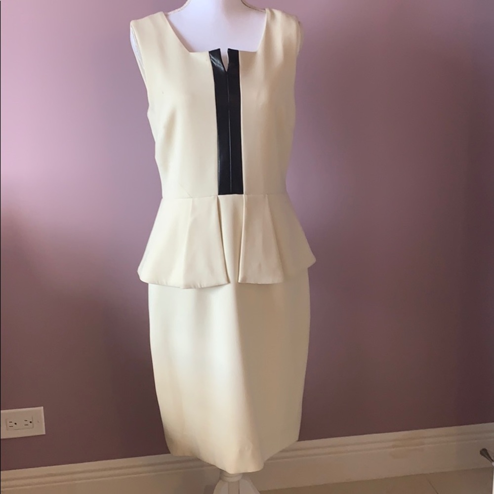 Cream Peplum Dress